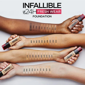L'Oreal Paris Infallible 24-Hour Long-Lasting Foundation, 520 Sienna