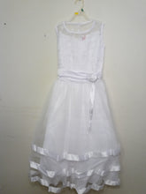 Load image into Gallery viewer, SABALAND GIRLS SIZE 14 WHITE FORMAL DRESS. NEW - # 3344