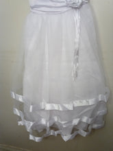 Load image into Gallery viewer, SABALAND GIRLS SIZE 14 WHITE FORMAL DRESS. NEW - # 3344