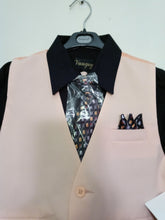 Cargar imagen en el visor de la galería, NEW Boys 4-PC Solid Vest Set-Vest, Pant, Black Shirt & Tie - #1020