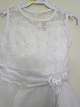 Load image into Gallery viewer, SABALAND GIRLS SIZE 12 WHITE FORMAL DRESS. NEW - # 3325
