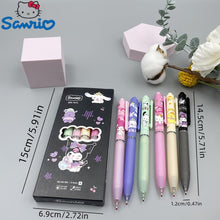 Cargar imagen en el visor de la galería, Kuromi &amp; Hello Kitty  &amp; Friends Retractable Gel Pen 6 Pcs

