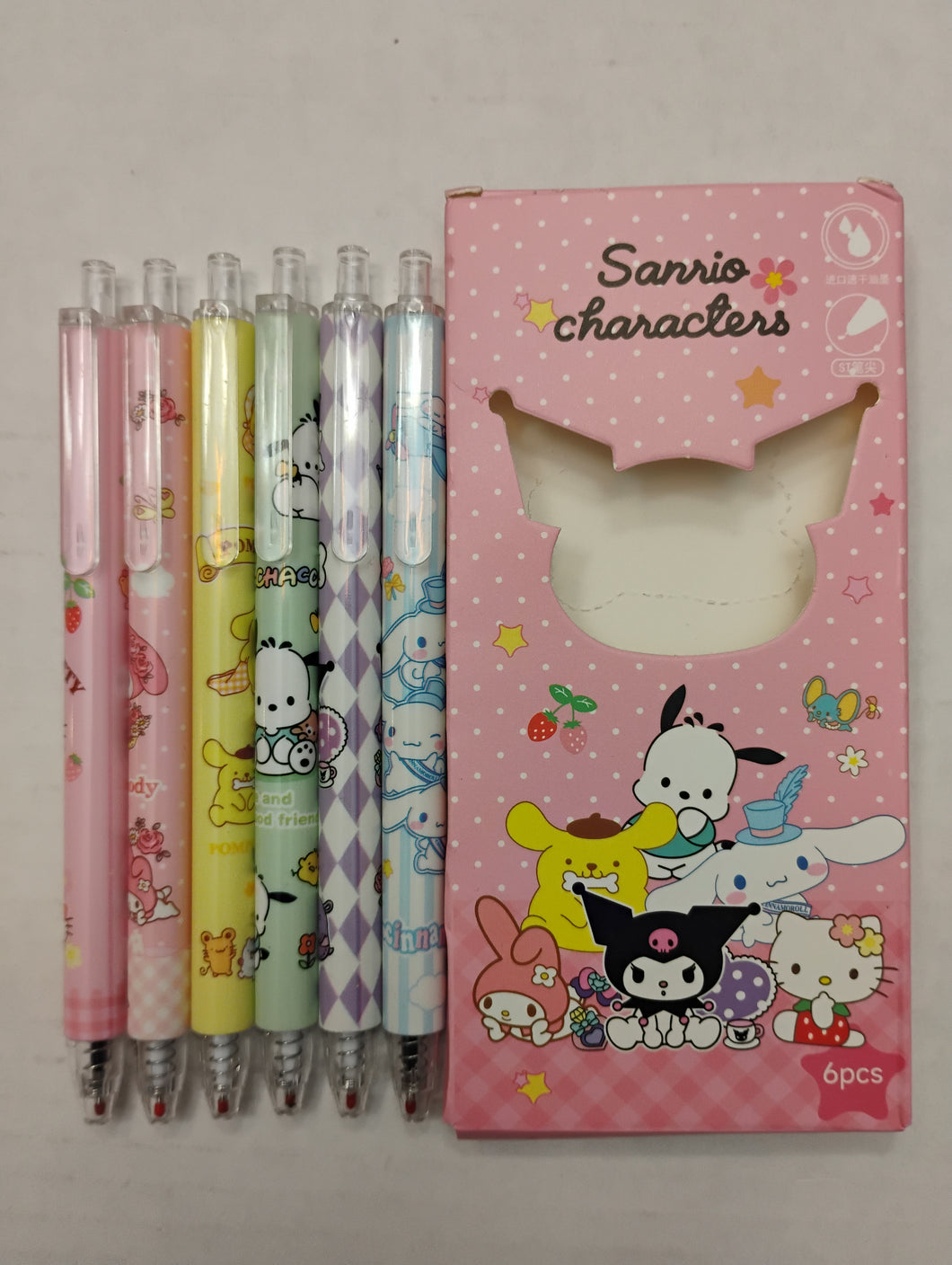6 PCS Sanrio Characters Family Pens