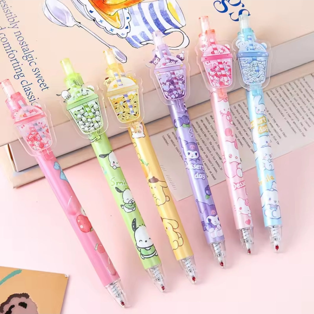Sanrio Characters 6pcs Acrylic Dessert Day Gel Pen KP-933