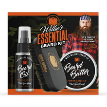 Load image into Gallery viewer, Wild Willies Essential Beard Kit, 3 piece Gift Set
