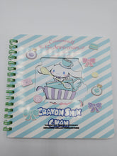 Load image into Gallery viewer, Sanrio Cinnamoroll 15th Anniversary Spiral Notebook Journal- Crayon Shin Chan
