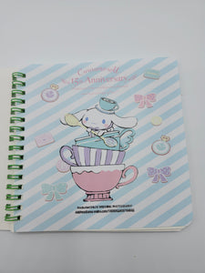 Sanrio Cinnamoroll 15th Anniversary Spiral Notebook Journal- Crayon Shin Chan
