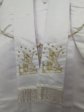 Cargar imagen en el visor de la galería, Unotux Baby Boy Christening Baptism Gown Gold Outfit  Church Hat Size 3

