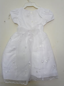 SABALAND GIRLS SIZE 4 WHITE FORMAL DRESS. NEW # 3348-4