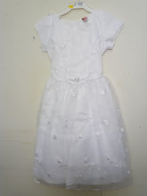 Load image into Gallery viewer, SABALAND GIRLS SIZE 10 WHITE FORMAL DRESS. NEW # 3348
